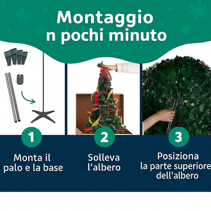 Árbol de Navidad predecorado – Montalo en 60 segundos 🎅🎄